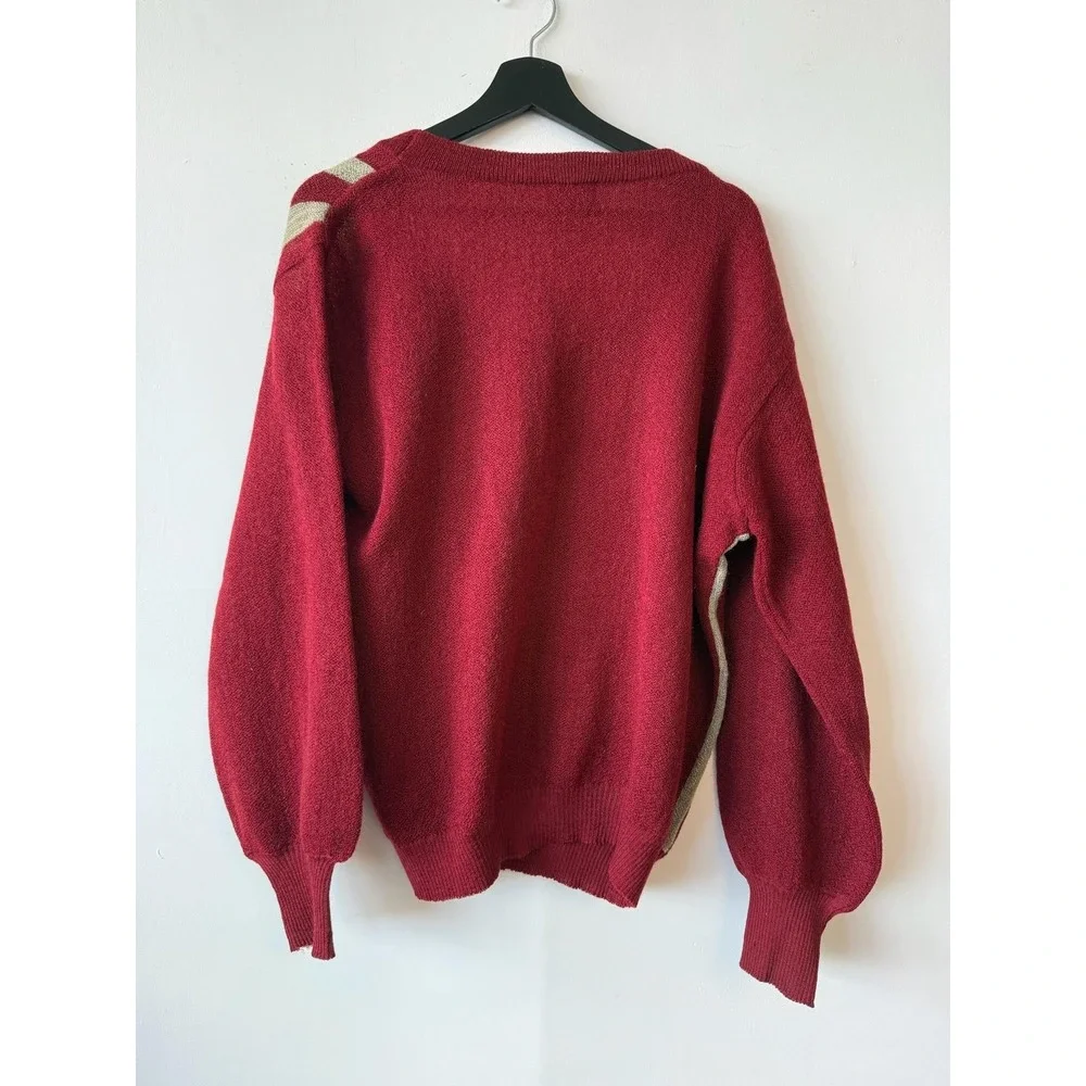 Vintage Pattinini Sweater Mens XL Wool Blend Retro Striped Made In Italy 70s 80s